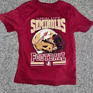 Florida State Seminoles Kids' Maroon Football T‑Shirt